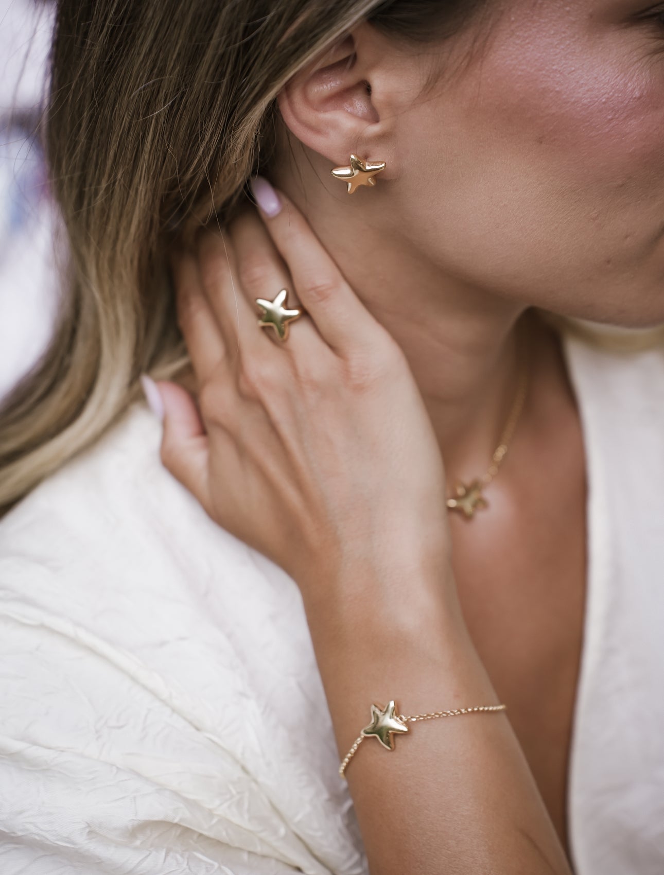 Sea star earrings