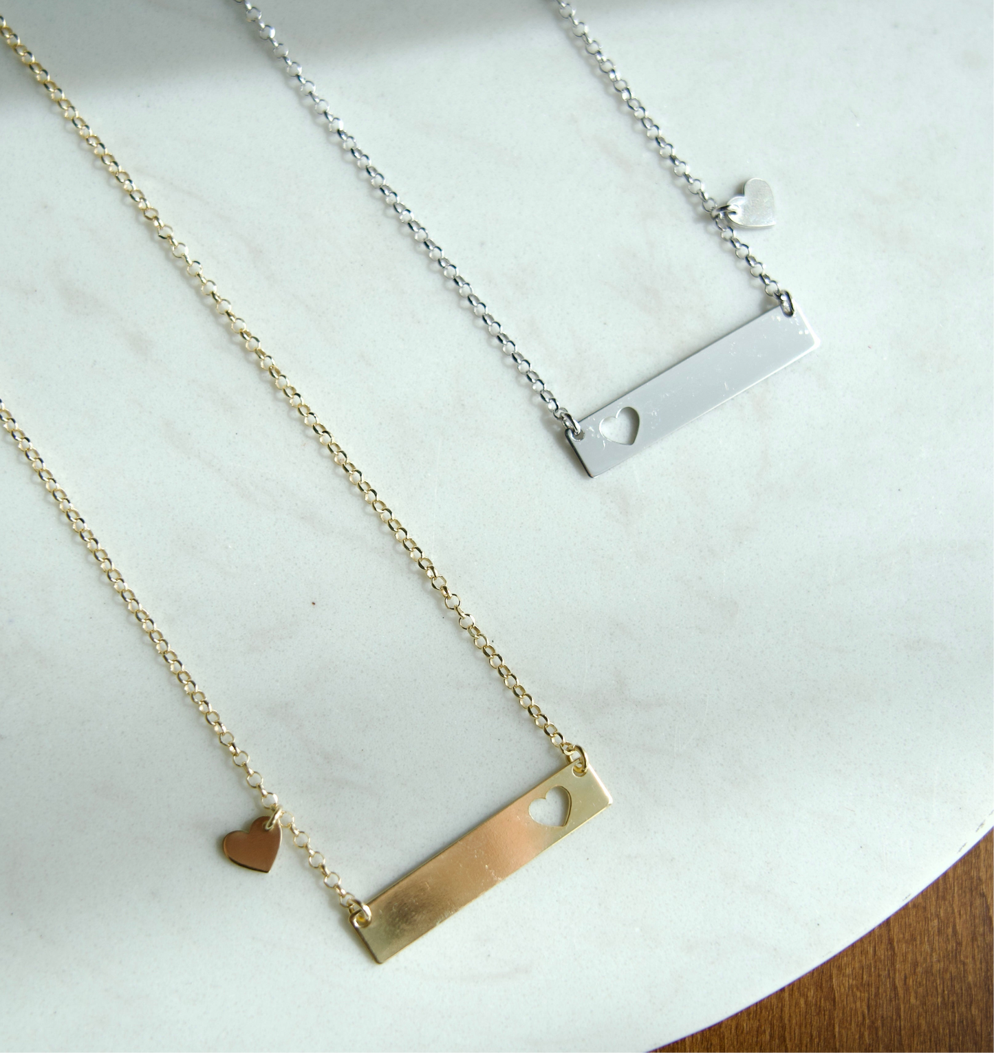 Love plate necklace