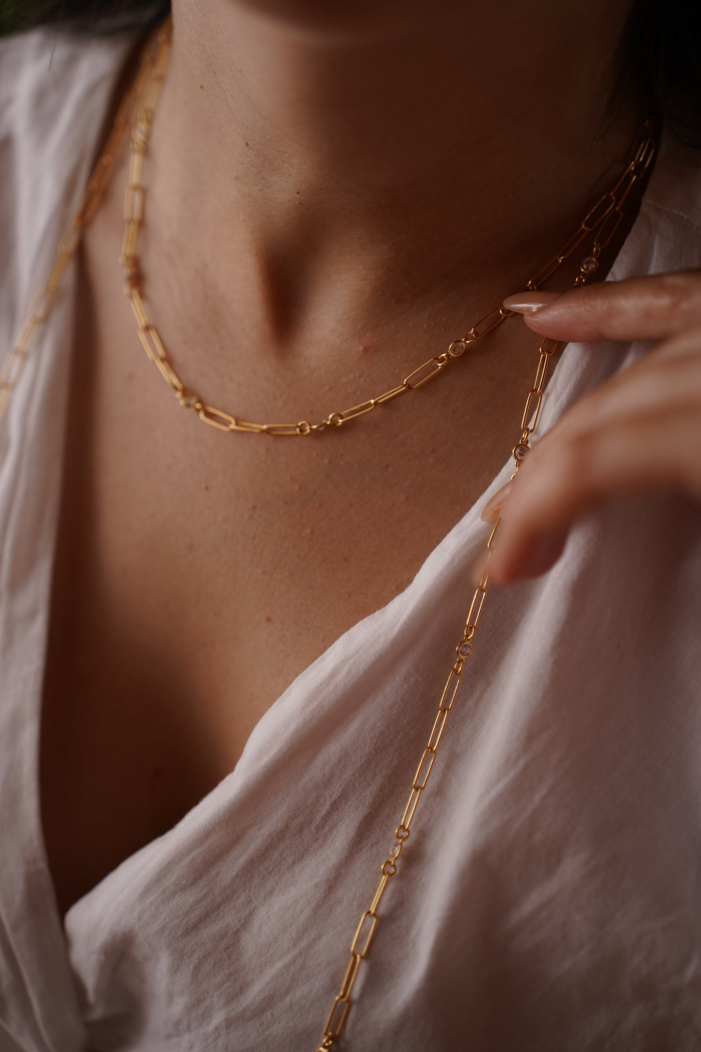 Sparkle Chain Necklace Short
