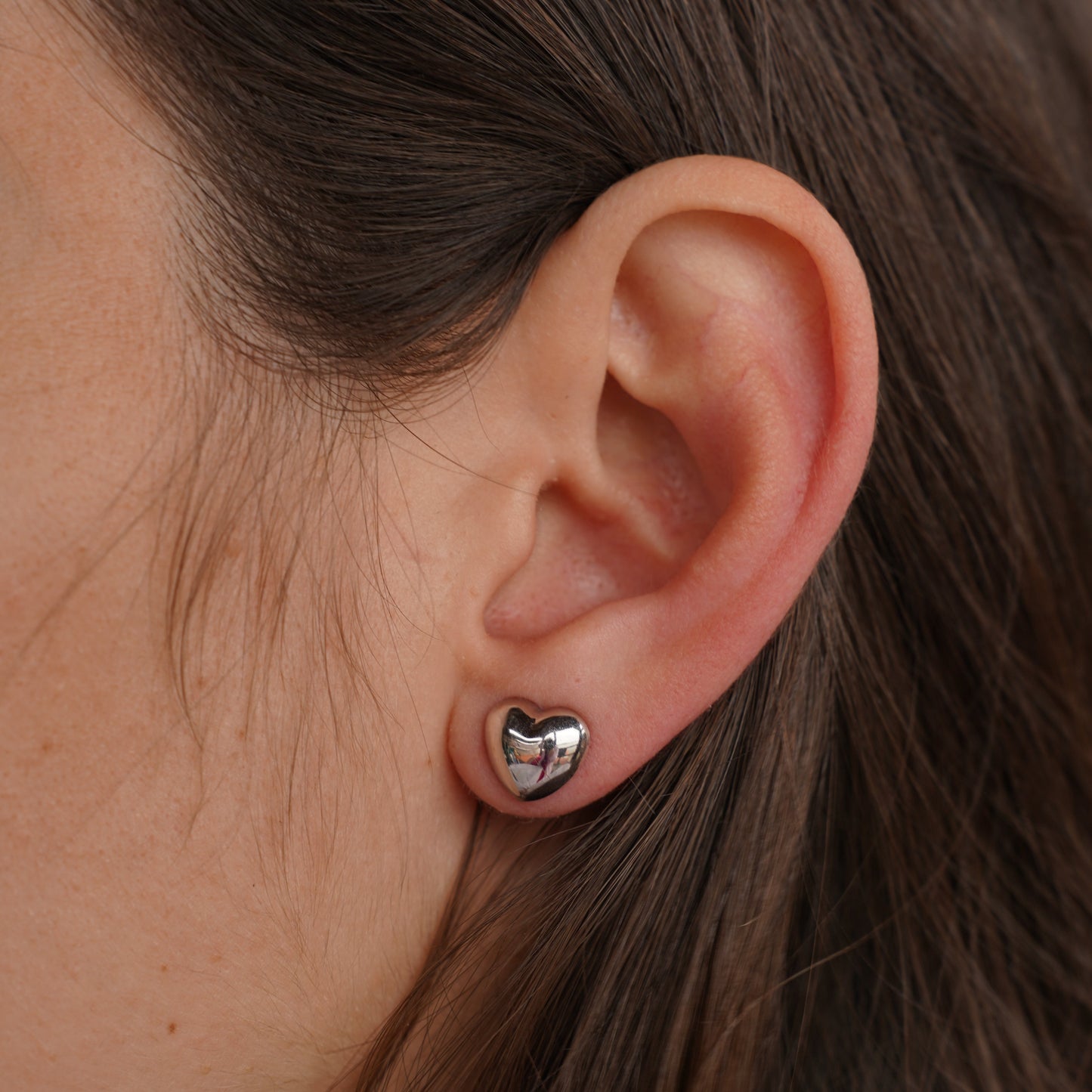 Bumped heart earrings
