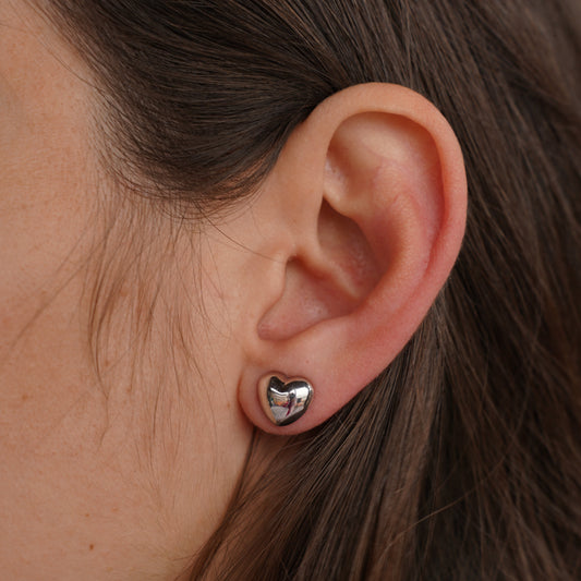 Bumped heart earrings