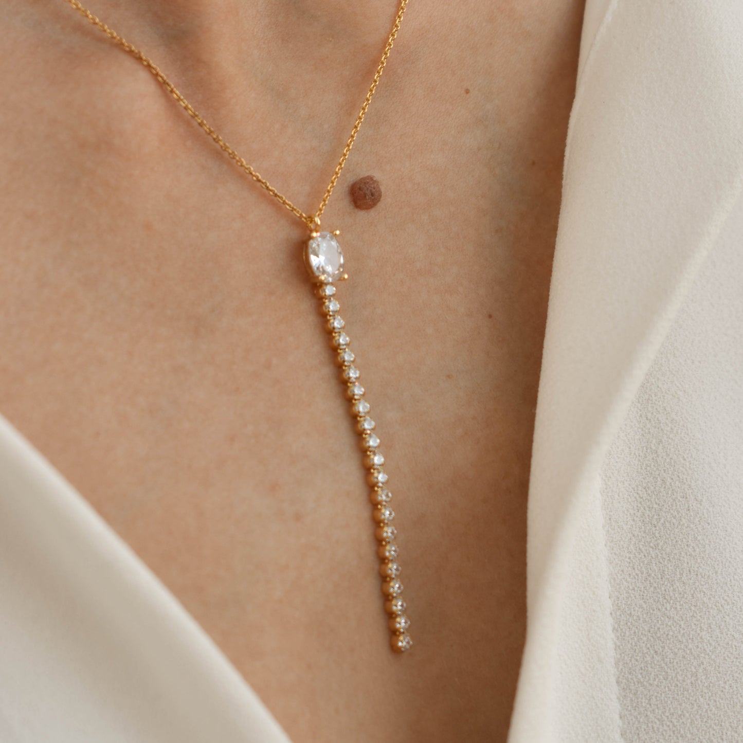 Crystal Oval Pendant