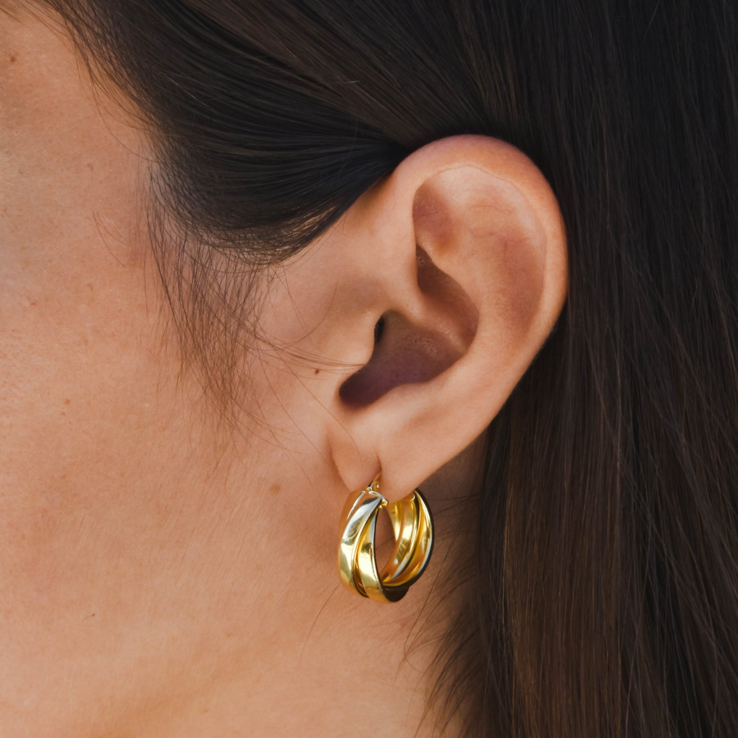 S Twisted Triple Hoop