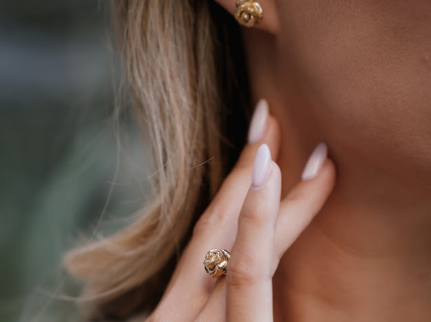 Rose earrings