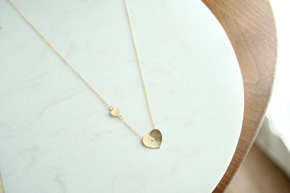 Heart ray necklace