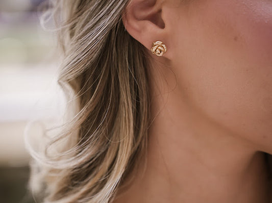 Rose earrings