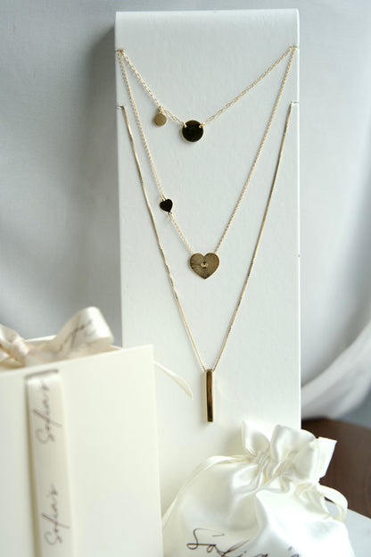 Heart ray necklace