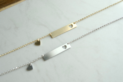 Love plate necklace