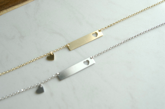 Love plate necklace