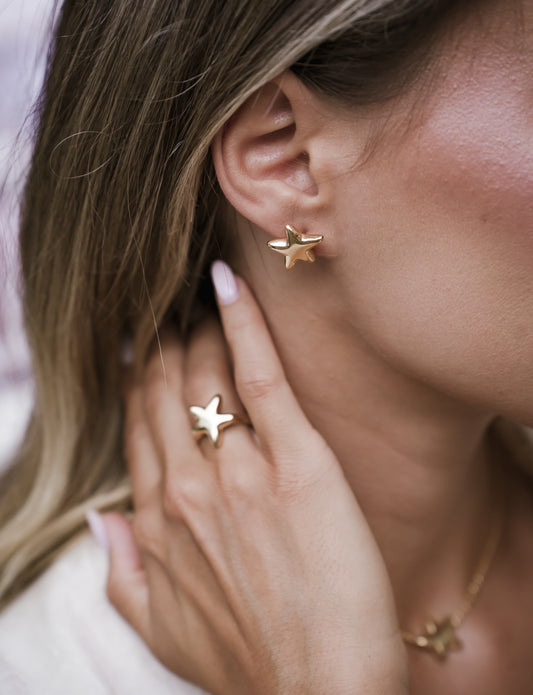 Sea star earrings